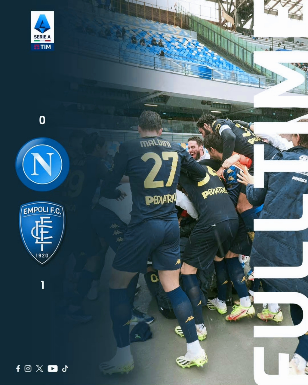 恩波利客场爆冷取胜，联赛排名大幅上升的简单介绍